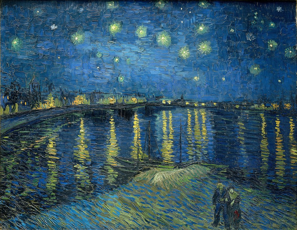 Noche estrellada sobre el Ródano, Vincent van Gogh, Arlés, finales de septiembre de 1888