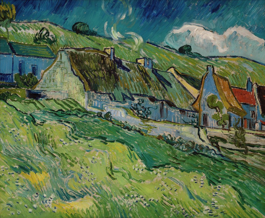 Casas con tejado de paja, Vincent van Gogh, Auvers-sur-Oise, hacia el 21 de mayo de 1890