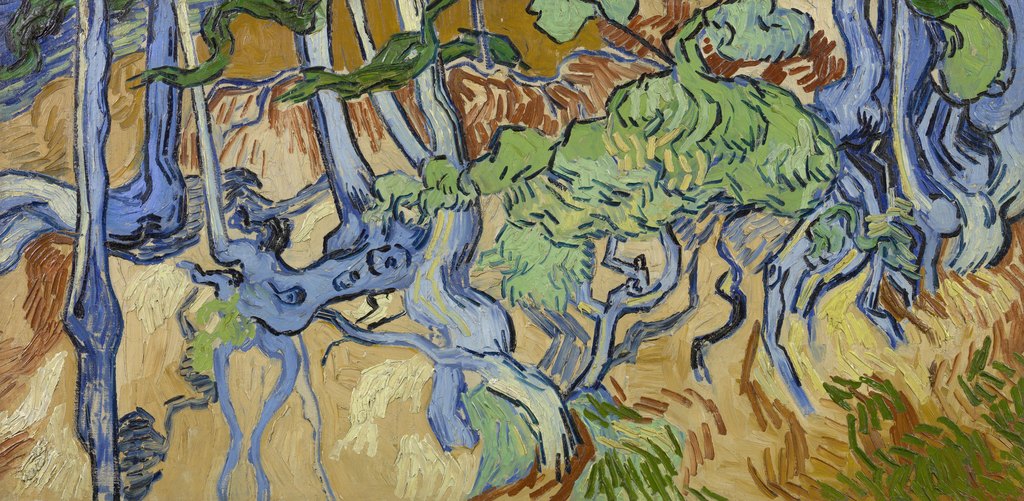 Raíces de árbol, Vincent van Gogh, Auvers-sur-Oise, julio de 1890