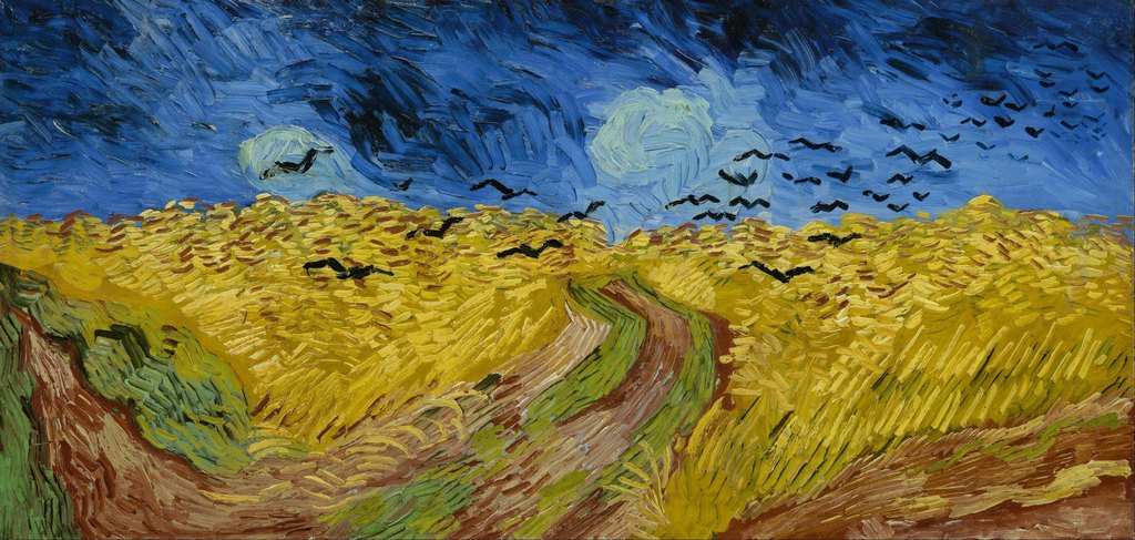 Trigal con cuervos, Vincent van Gogh, Auvers-sur-Oise, julio de 1890