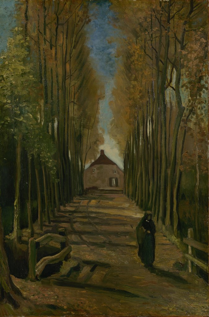Alameda en otoño, Vincent van Gogh, Nuenen, octubre de 1884