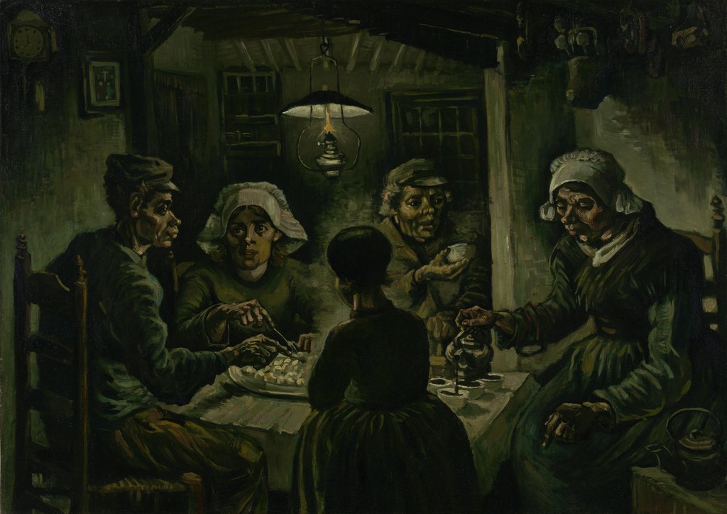 Los comedores de patatas, Vincent van Gogh, Nuenen, abril-mayo de 1885