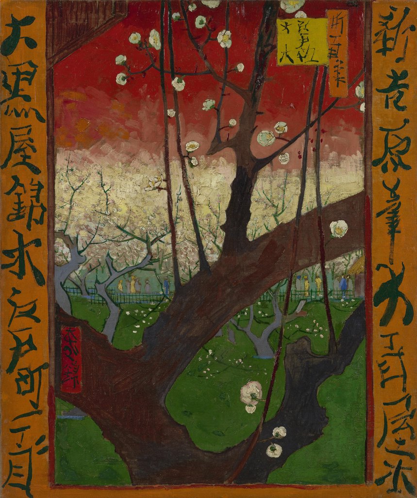Ciruelo en flor (según Hiroshige), Vincent van Gogh, París, octubre-noviembre de 1887