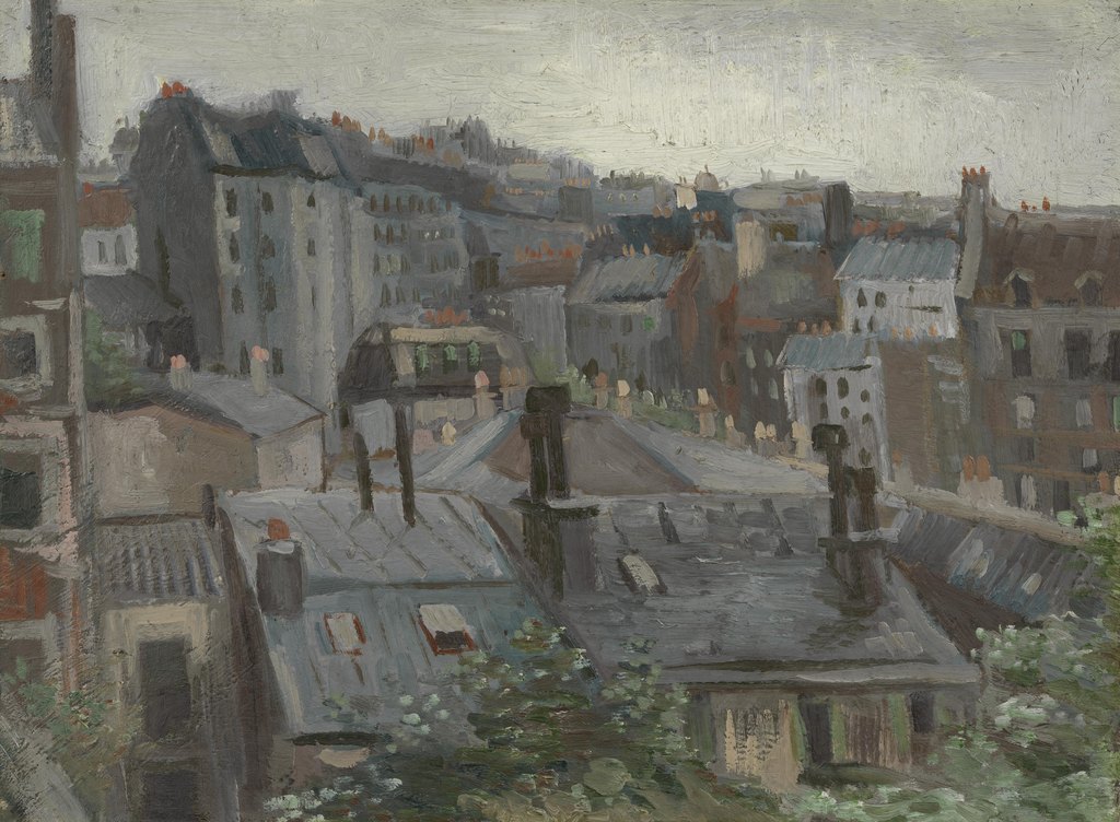 Vista de los tejados de París, Vincent van Gogh, París, junio de 1886