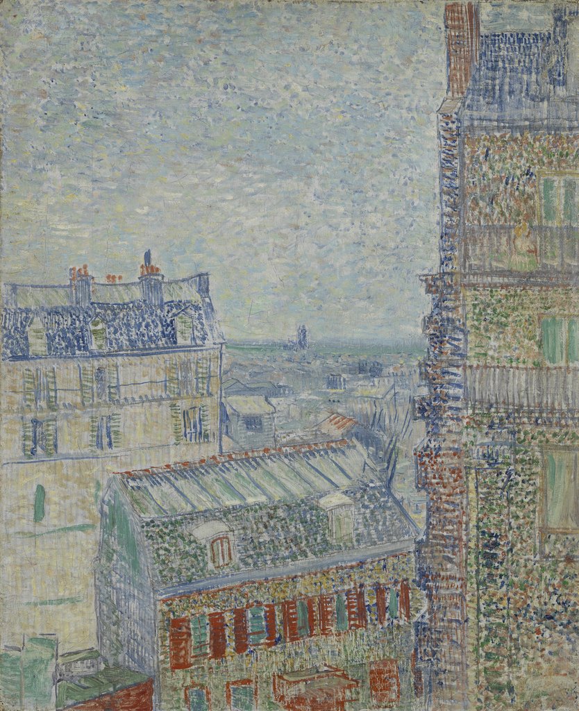 Vista desde el apartamento de Theo, Vincent van Gogh, París, marzo–abril de 1887