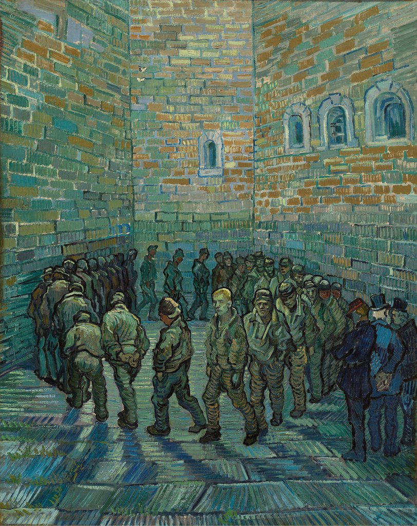 La ronda de los presos (según Doré), Vincent van Gogh, Saint-Rémy, hacia el 10–12 de febrero de 1890