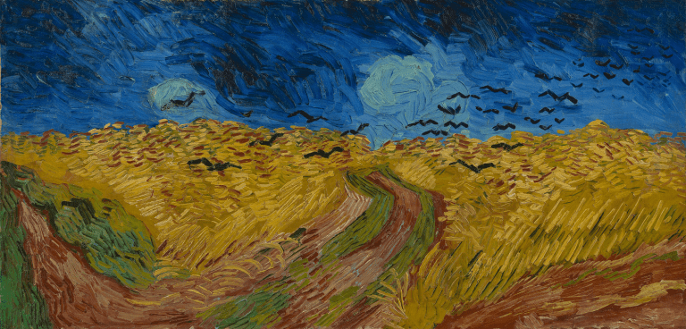 Trigal con cuervos, Vincent van Gogh (1890)