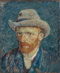 Autorretrato con sombrero de fieltro gris, de Van Gogh