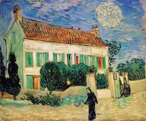 Casa blanca por la noche, de Van Gogh
