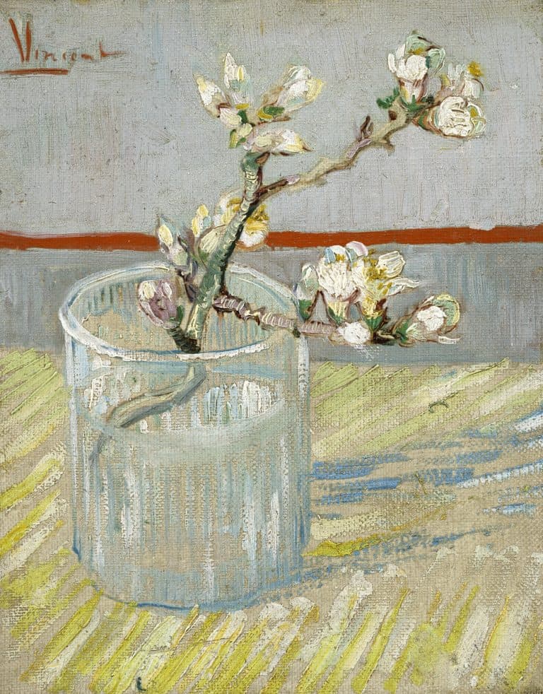 Ramo de Amendoeira em Flor em um Copo, Vincent van Gogh