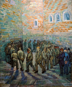 La ronda de los presos, según Doré, de Van Gogh