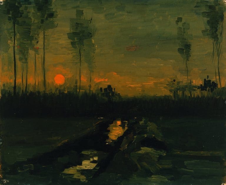 Paisagem ao entardecer (1885), Vincent van Gogh
