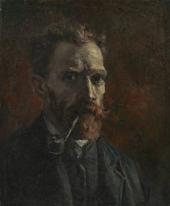 Autorretrato con pipa, de Van Gogh