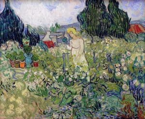 Mademoiselle Gachet en su jardín en Auvers-sur-Oise, de Van Gogh