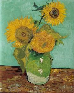 Vaso com Três Girassóis, Vincent van Gogh