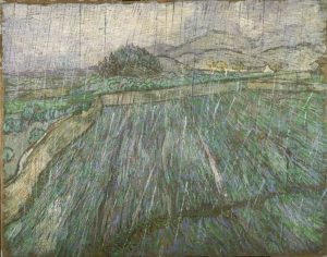 Trigal bajo la lluvia, de Van Gogh