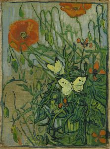 Mariposas y amapolas, de Van Gogh