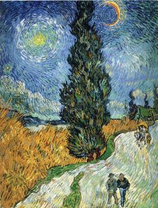 Camino con ciprés y estrella, de Van Gogh