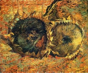 Dos girasoles cortados, de Van Gogh