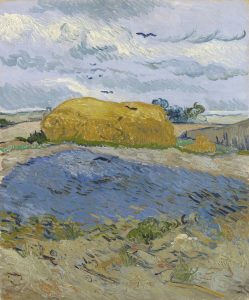 Almiar bajo un cielo nublado, de Van Gogh