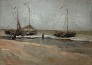 Playa de Scheveningen en tiempo tranquilo, de Van Gogh