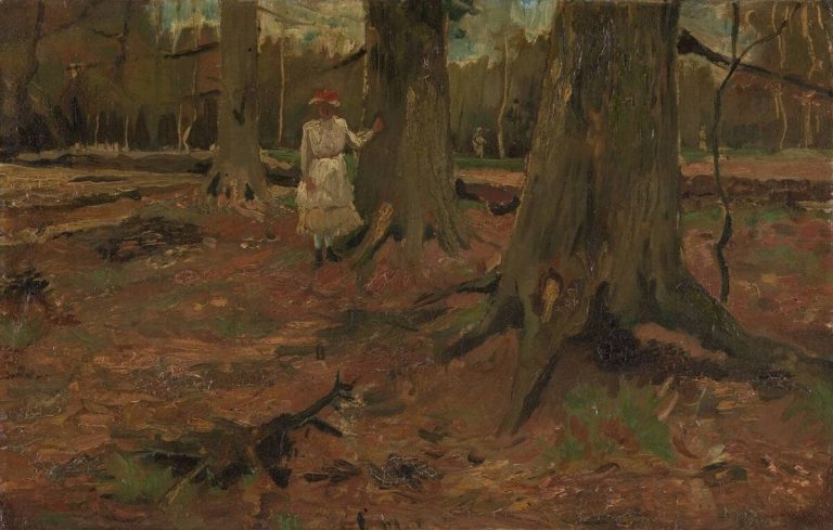 Moça no bosque (1882), Vincent van Gogh