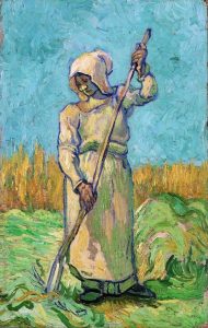 Campesina con rastrillo, según Millet, de Van Gogh