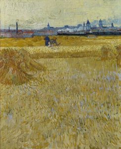 Arlés vista desde los campos de trigo, de Van Gogh