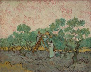 Mujeres recogiendo aceitunas, de Van Gogh