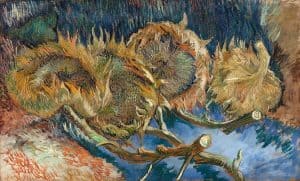 Cuatro girasoles marchitos, de Van Gogh