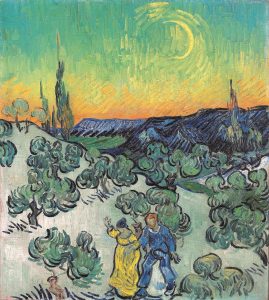 Paseo al crepúsculo, de Van Gogh