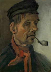 Cabeza de hombre con pipa, de Van Gogh