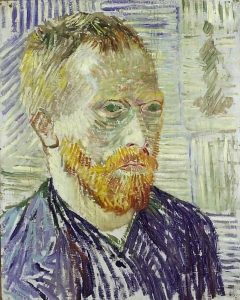 Autorretrato con estampa japonesa, de Van Gogh
