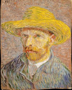 Autorretrato con sombrero de paja, de Van Gogh