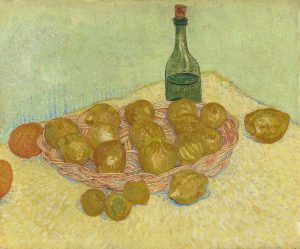 Cesta de limones y botella, de Van Gogh