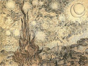 La noche estrellada (dibujo), de Van Gogh