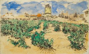 El molino de Alphonse Daudet en Fontvieille, de Van Gogh