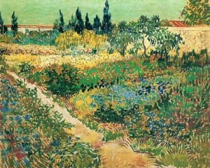 Jardín en flor con senda, de Van Gogh