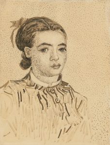 La Mousmé, media figura, de Van Gogh