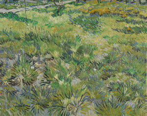 Hierba alta con mariposas, de Van Gogh