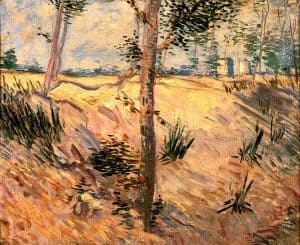 Árboles a la luz del sol, de Van Gogh