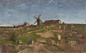 Vista de Montmartre con molinos, de Van Gogh