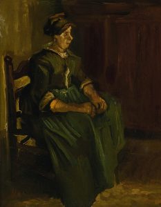 Camponesa sentada numa cadeira, de Van Gogh