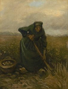 Campesina cavando patatas, de Van Gogh