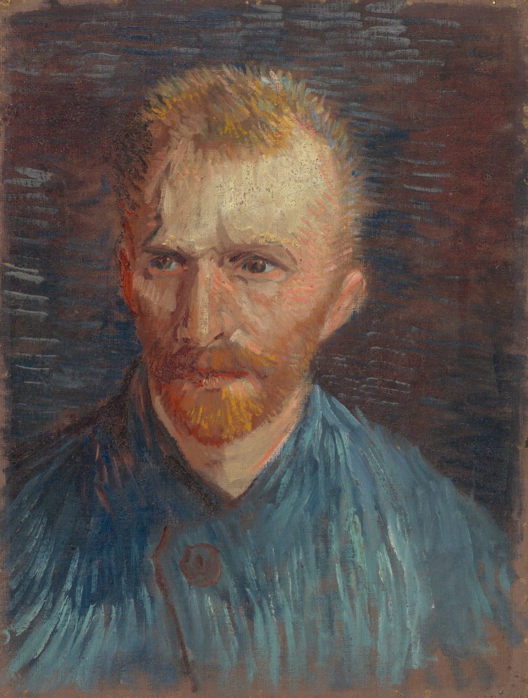 Autorretrato con blusa azul de Van Gogh (París, 1887), Museo Van Gogh