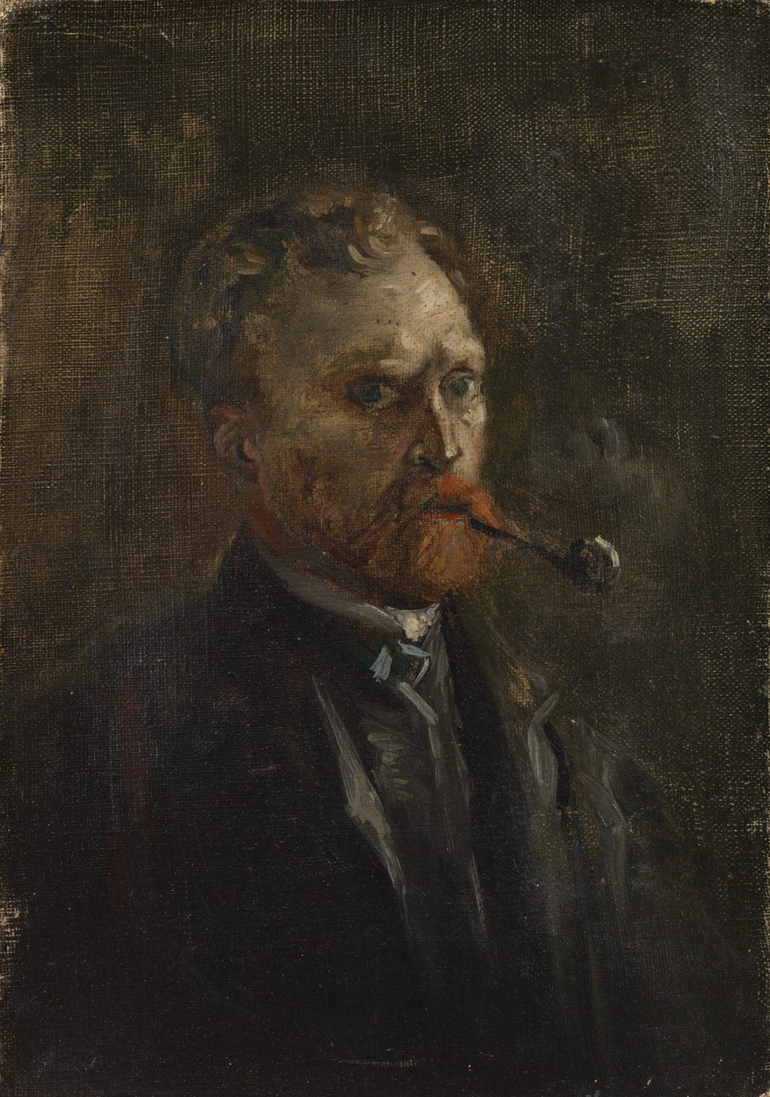 Autorretrato con pipa, Van Gogh, París, 1886, Museo Van Gogh