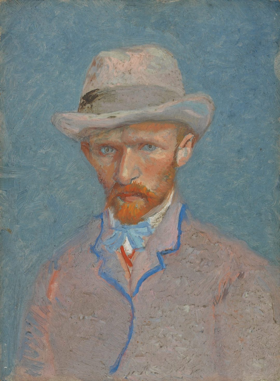 Autorretrato con sombrero de fieltro, Vincent van Gogh, 1887, Museo Van Gogh