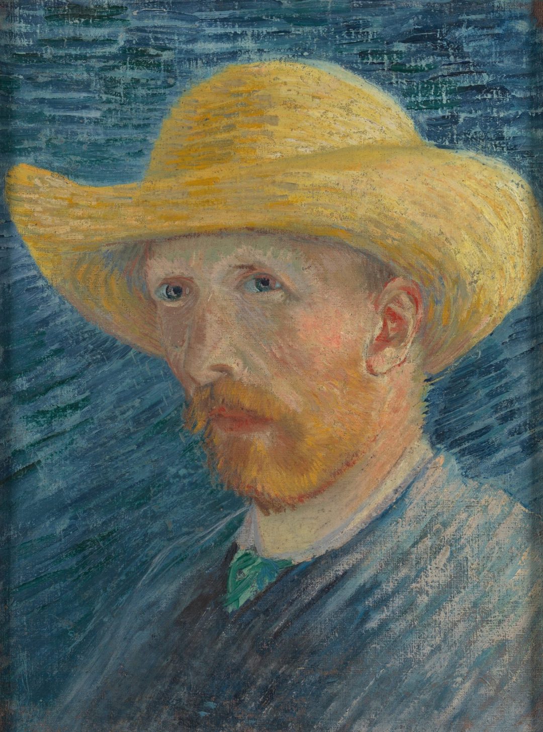 Autorretrato con sombrero de paja, Vincent van Gogh, 1887, Museo Van Gogh