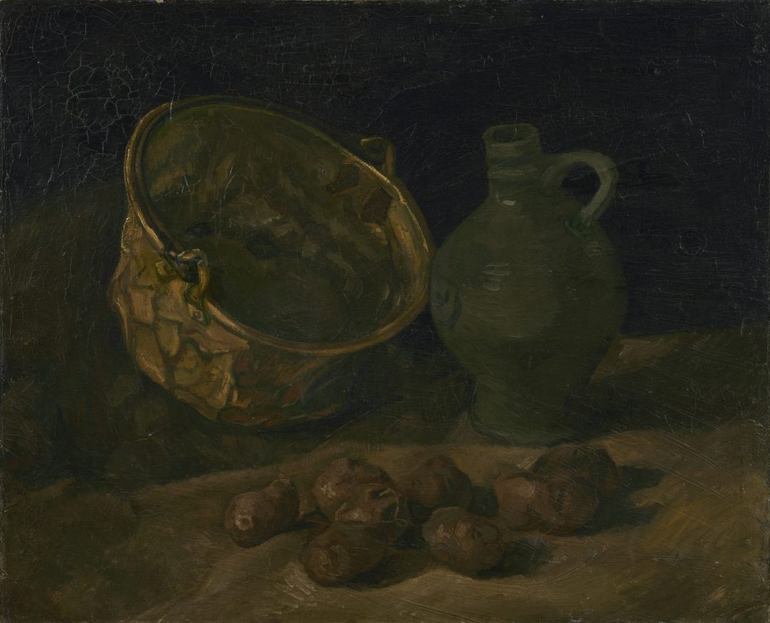 Bodegón con caldero de latón y jarra, Van Gogh, 1885, Museo Van Gogh
