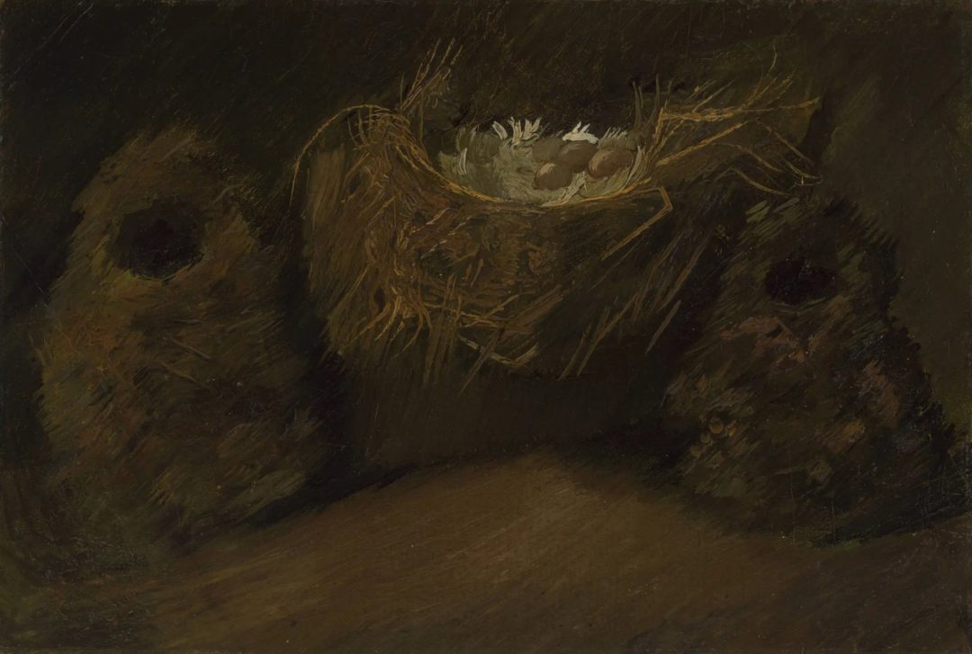 Bodegón con tres nidos de pájaro, de Van Gogh (Nuenen, 1885)